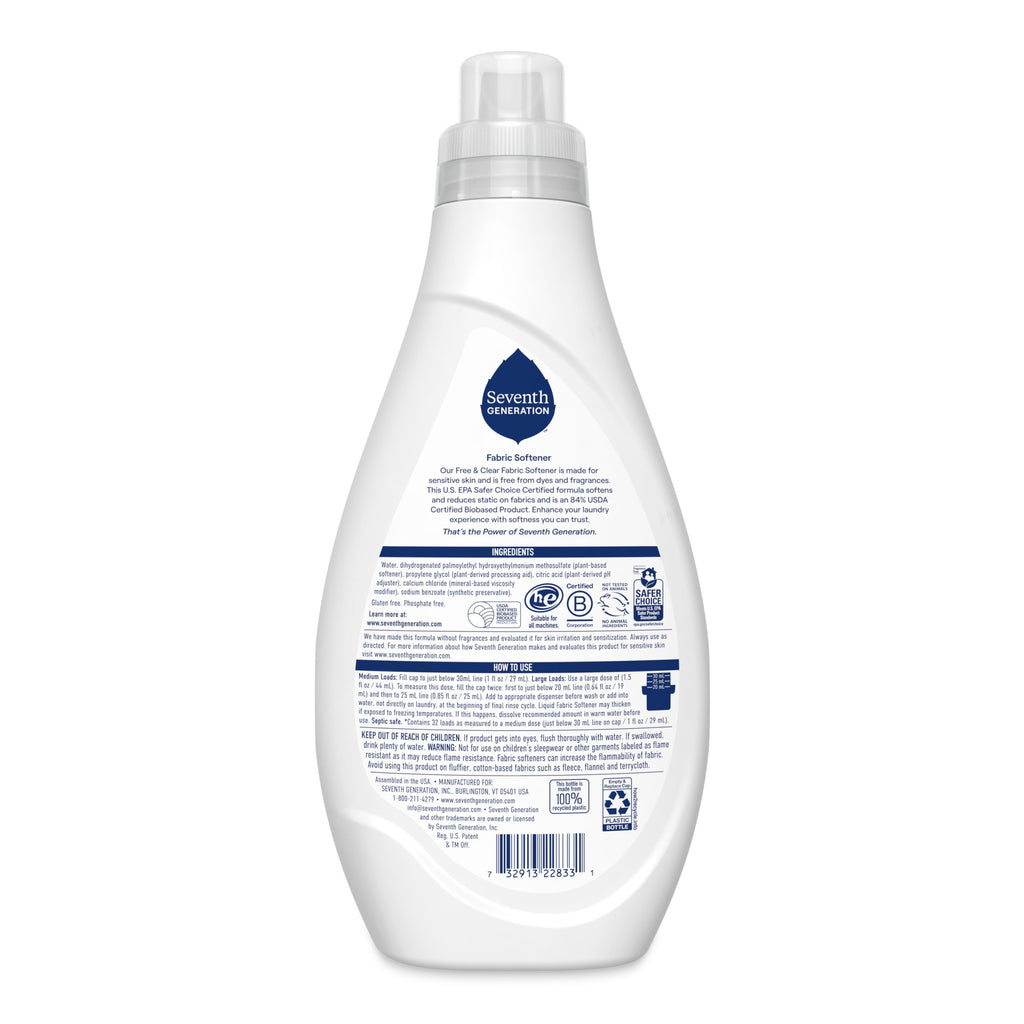 Liquid Fabric Softener for Laundry Day - Free & Clear