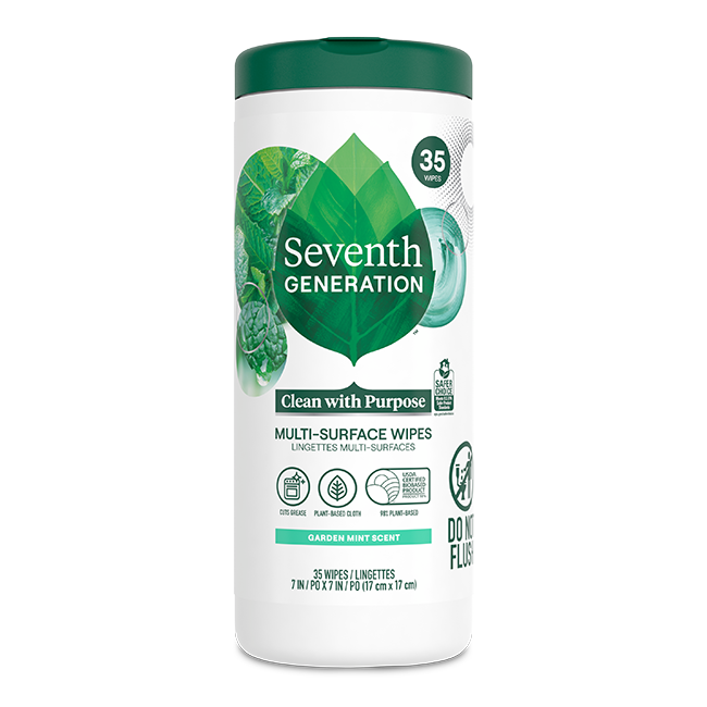 Multi-Surface Wipes in Garden Mint for Home Cleaning