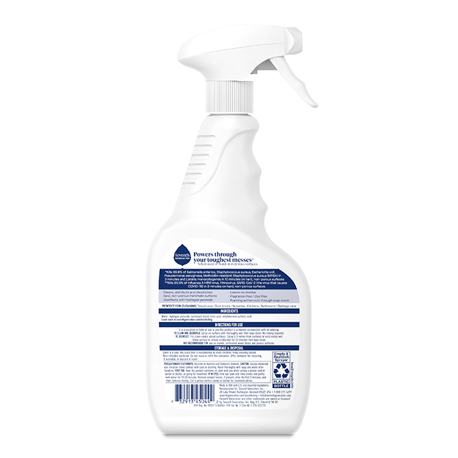 Disinfecting Hydrogen Peroxide Cleaner for Home Cleaning - Fragrance Free
