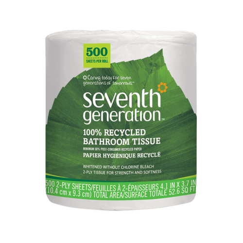 100% Recycled Bathroom Tissue 2-ply for Bathroom Care - 500 Sheets