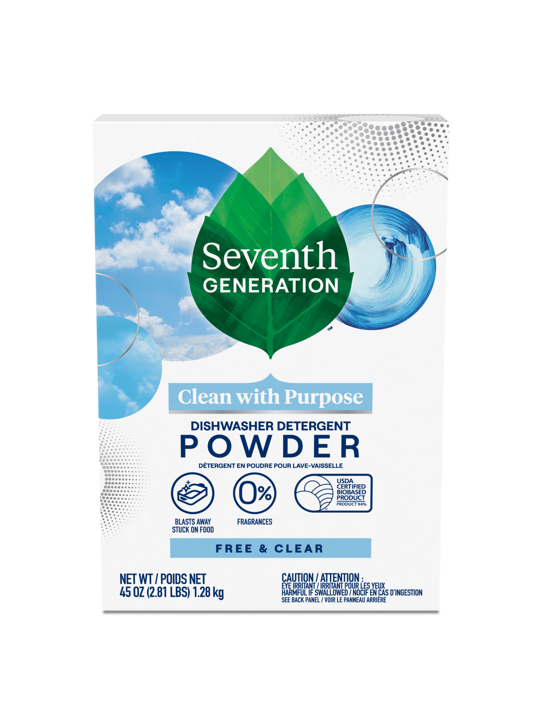 Dishwasher Detergent Powder for Kitchen Cleanup - Free & Clear