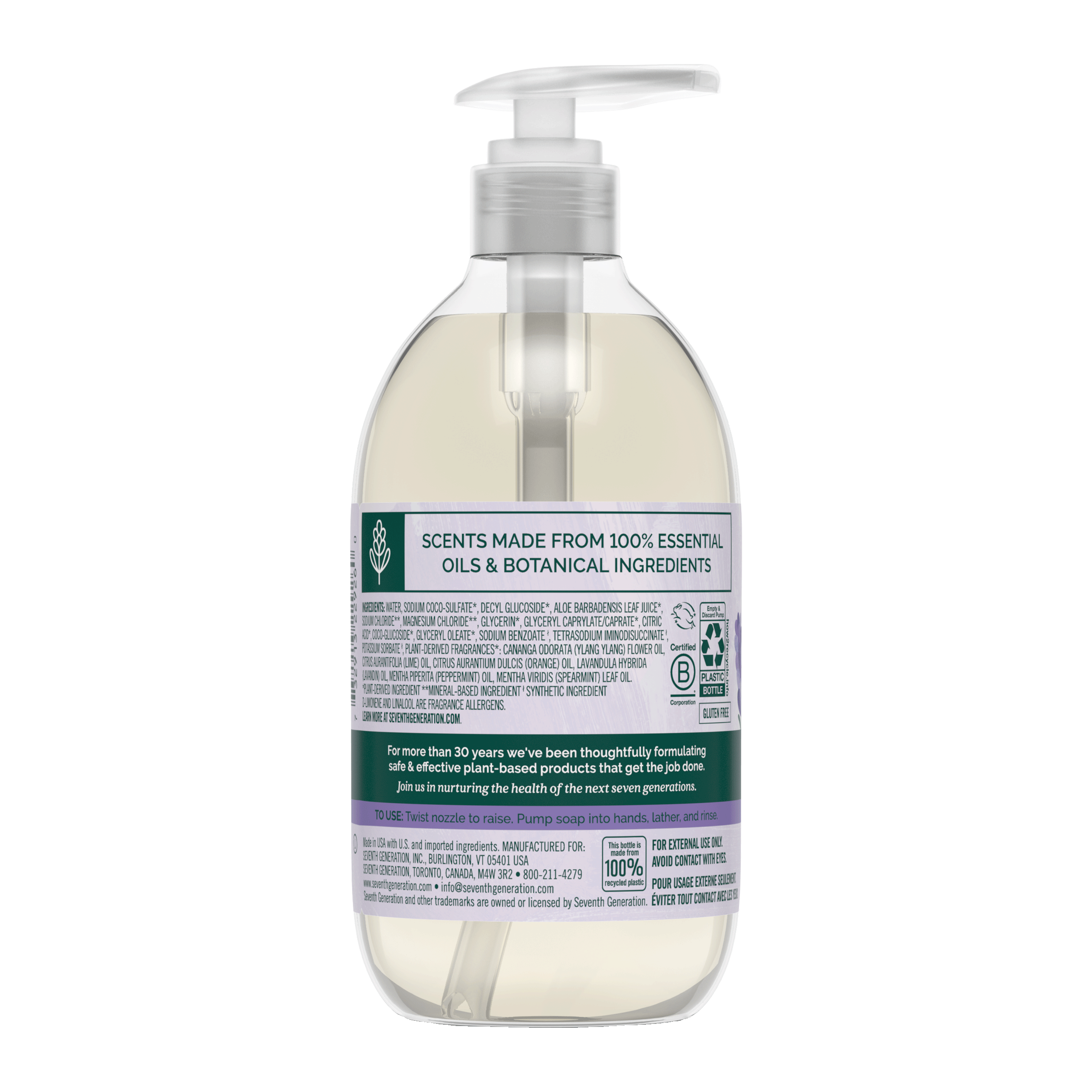 Hand Wash in Lavender Flower & Mint for Daily Hand Washing