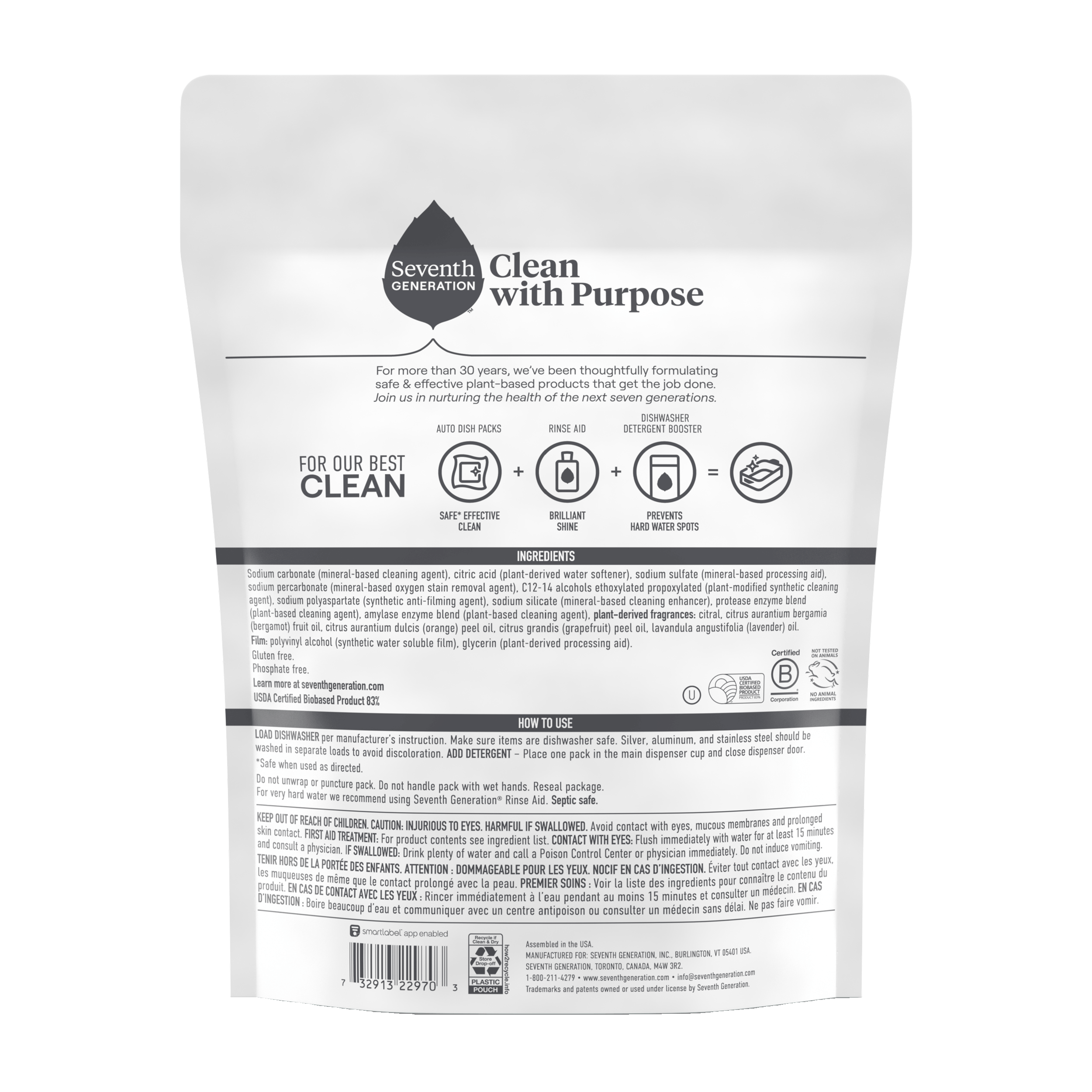 Power+™ Dishwasher Detergent Packs for Kitchen Cleanup - Fresh Citrus - 18 Count / 43 Count / 70 Count