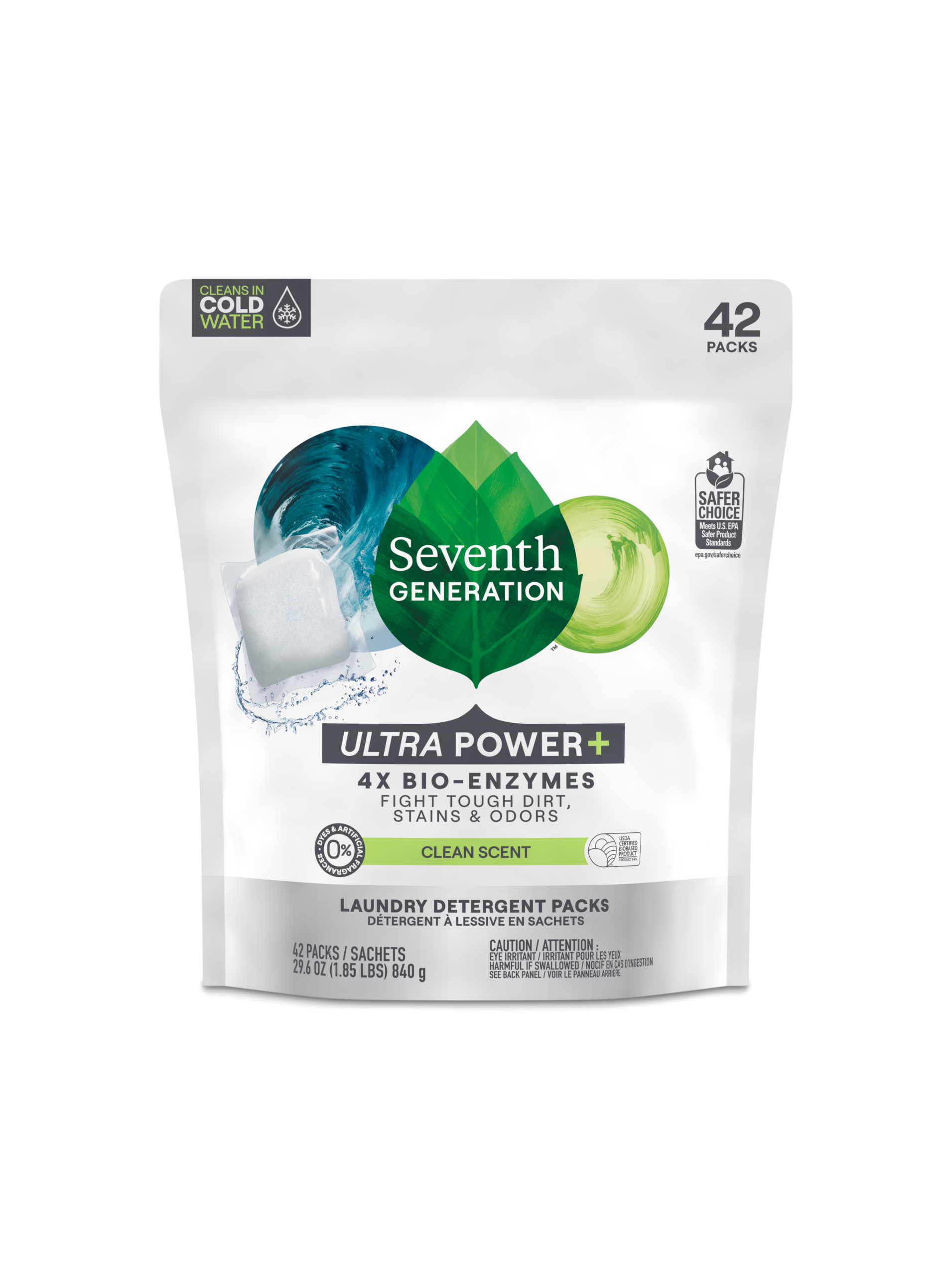 Power+™ Laundry Detergent Packs in Clean Scent for Laundry Day