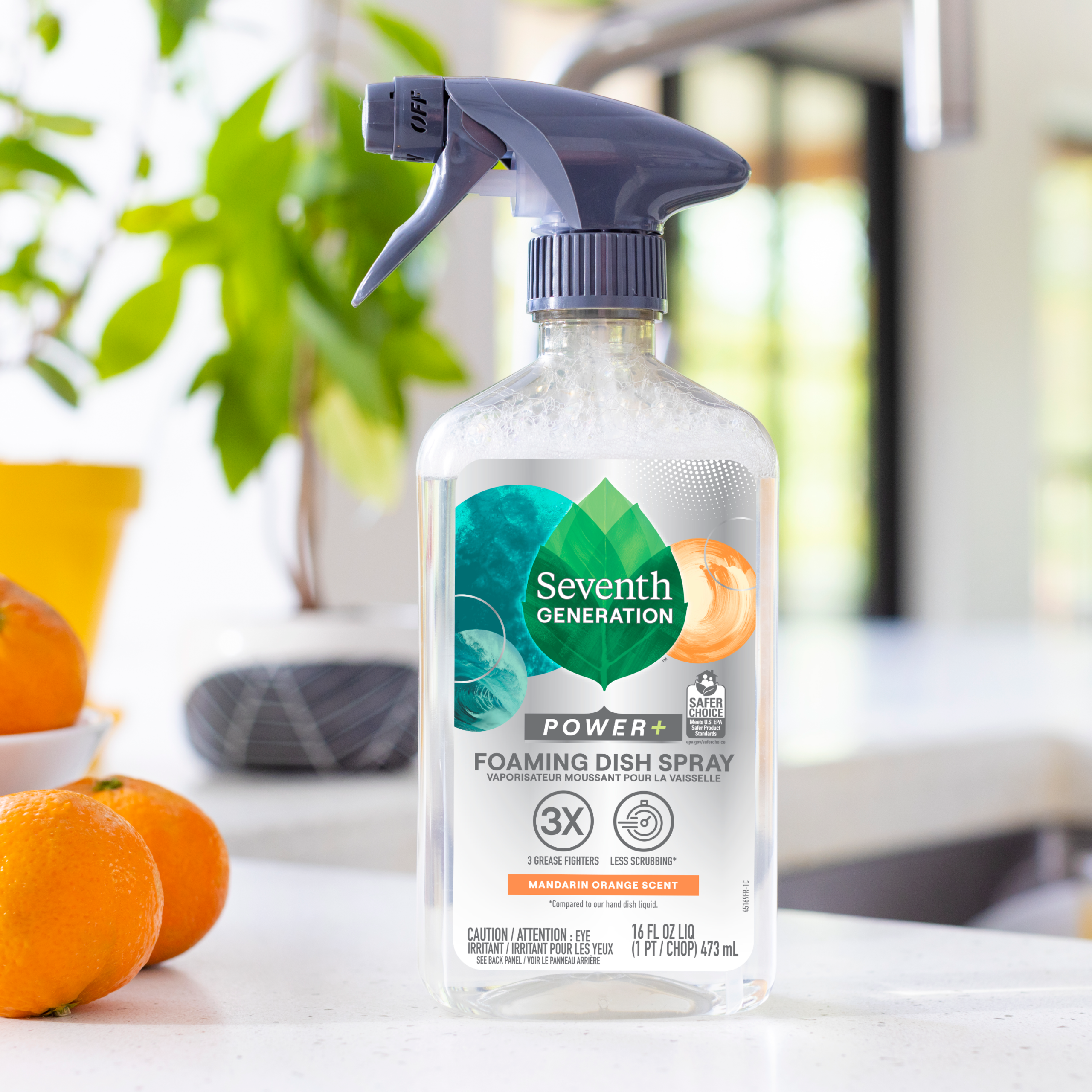 Foaming Dish Spray in Mandarin Orange for Kitchen Cleanup