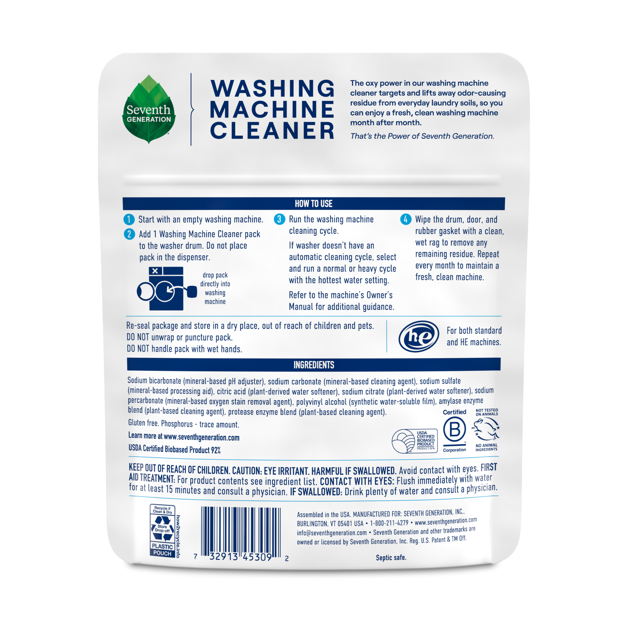 Washing Machine Cleaner for Daily Household Use - Fragrance Free