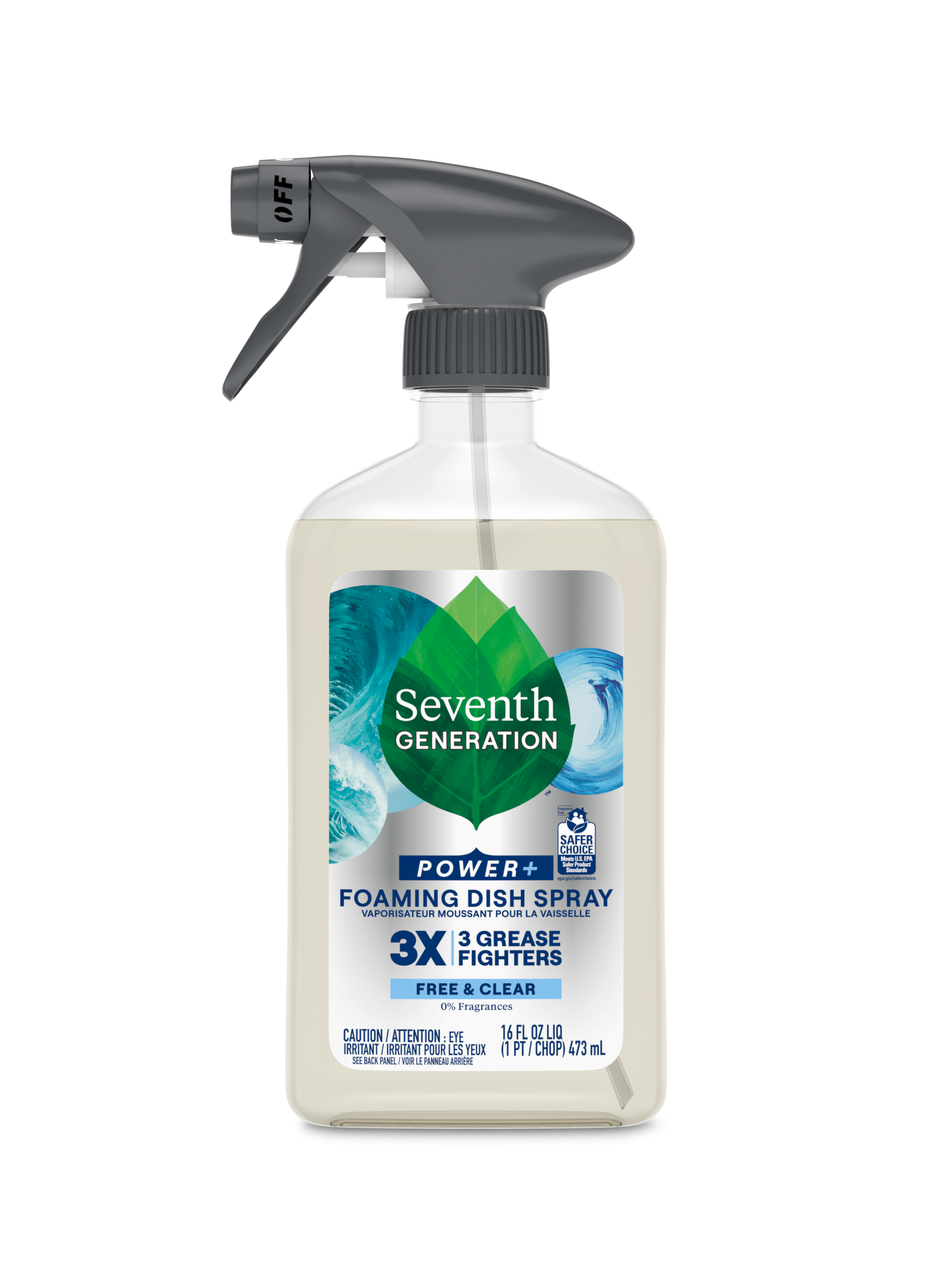 Foaming Dish Spray for Kitchen Cleanup - Free & Clear