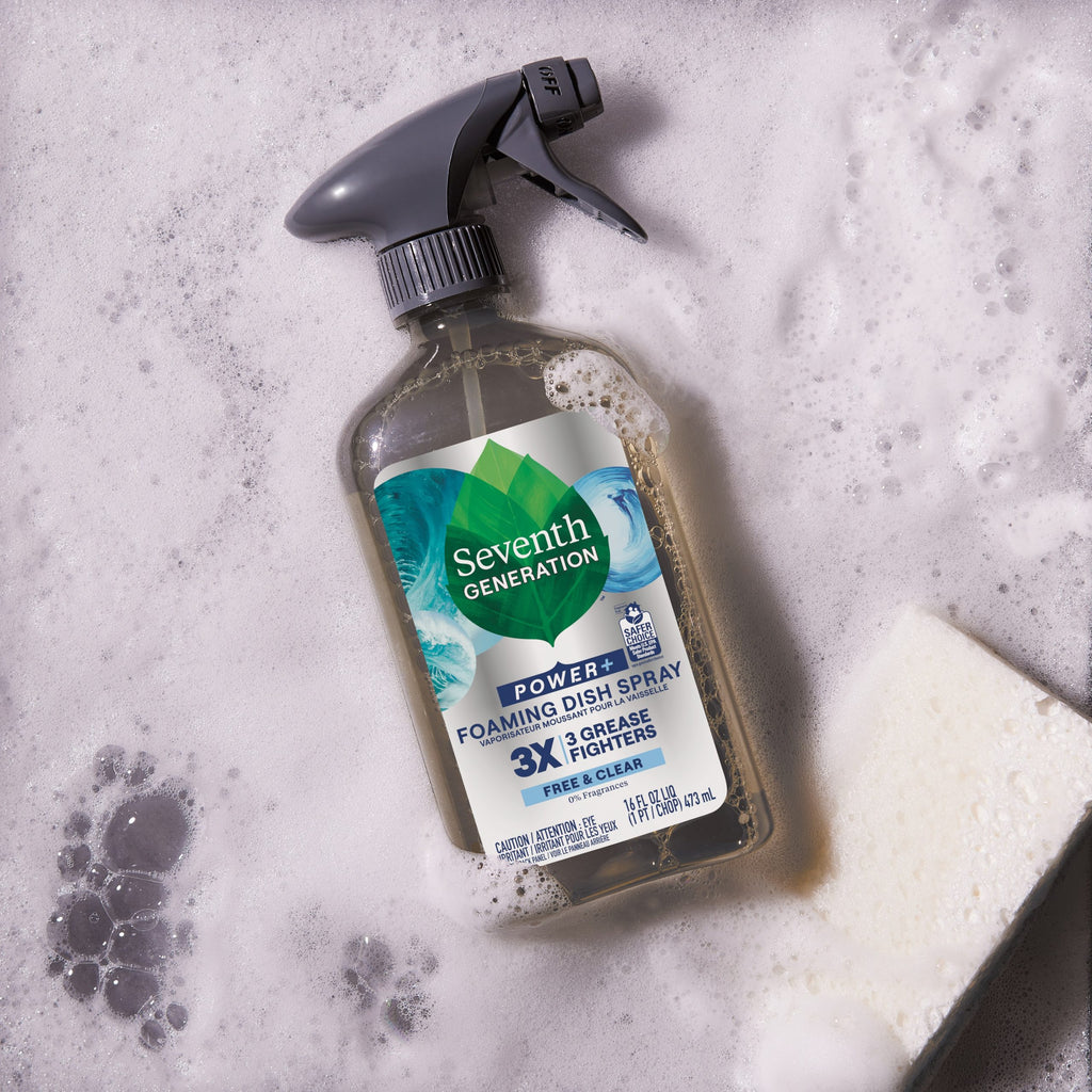 Foaming Dish Spray for Kitchen Cleanup - Free & Clear