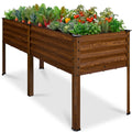 Elevated Galvanized Metal Garden Bed w/ Corner Protectors - 72x24x30in