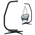 Curved Hanging Hammock C-Stand w/ All-Weather Steel Frame - Stand Only