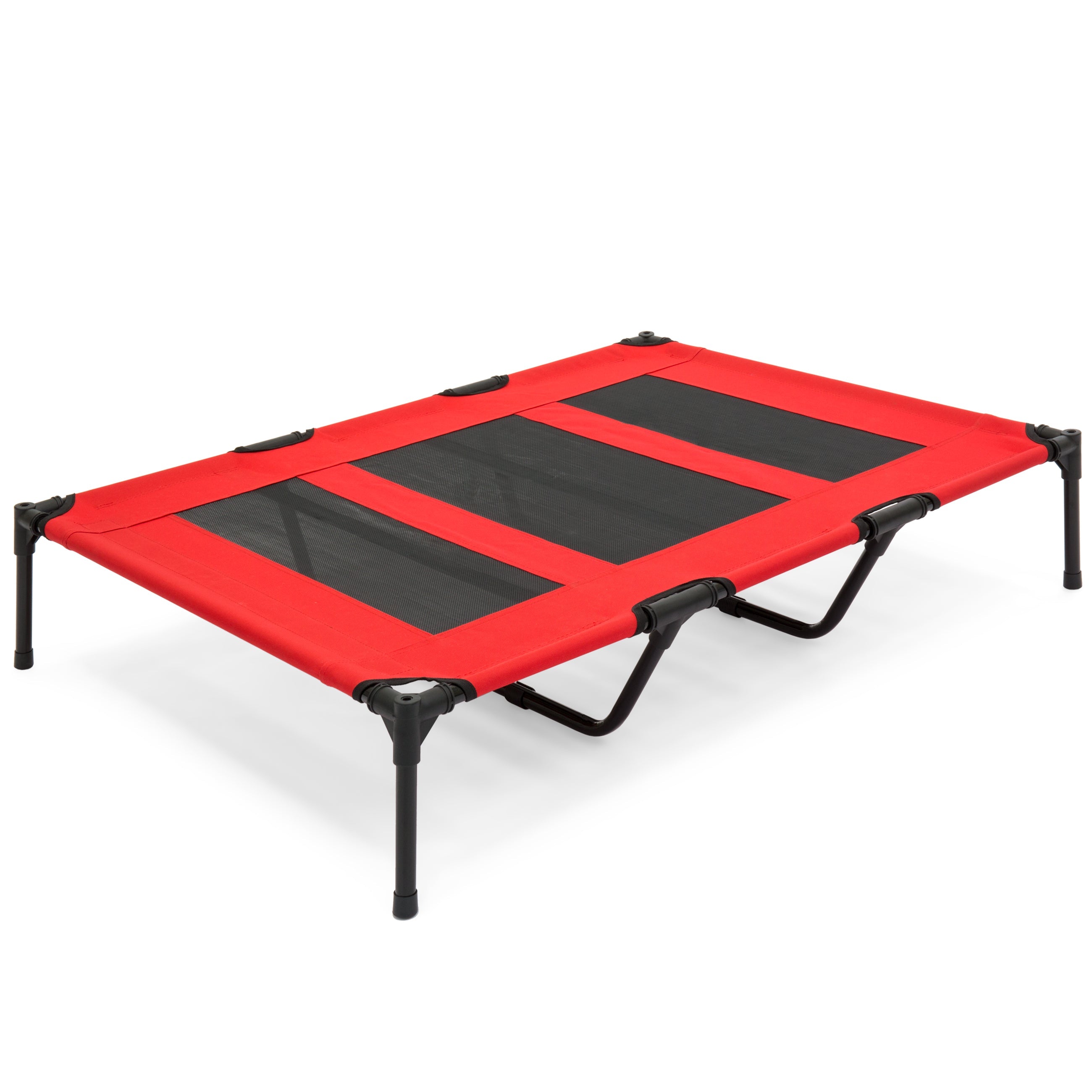 Elevated Cooling Dog Bed Outdoor Pet Cot w/ Canopy Carry Bag - 48in
