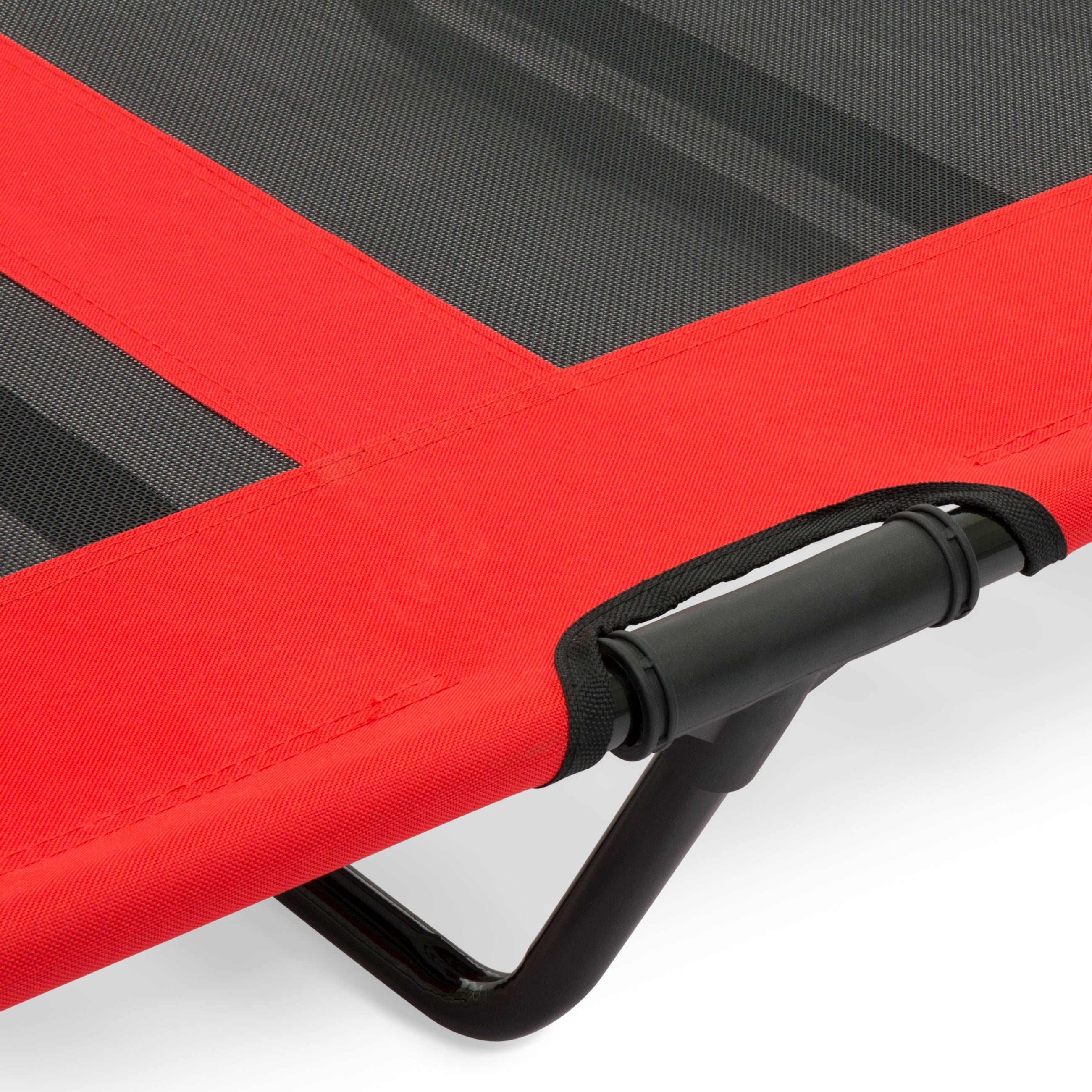 Elevated Cooling Dog Bed Outdoor Pet Cot w/ Canopy Carry Bag - 48in