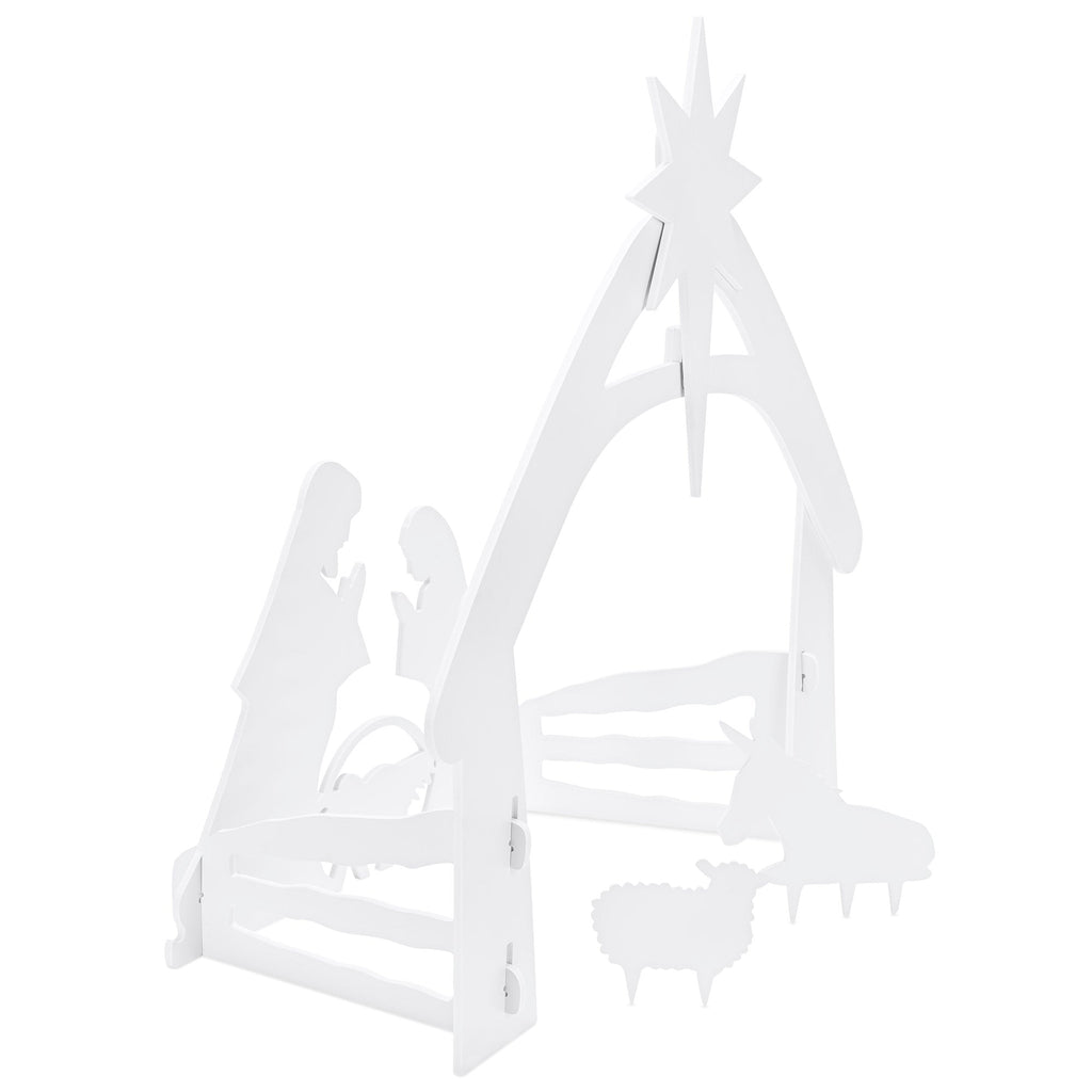 Christmas Nativity Scene Yard Decoration w/ Water Resistant PVC