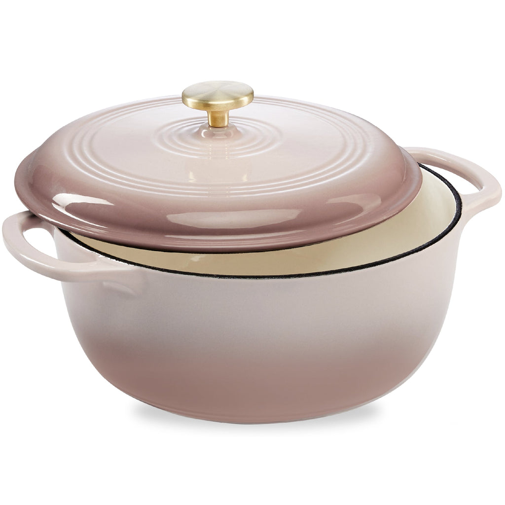 Cast-Iron Dutch Oven Kitchen Cookware w/ Enamel Handles - 7.5qt
