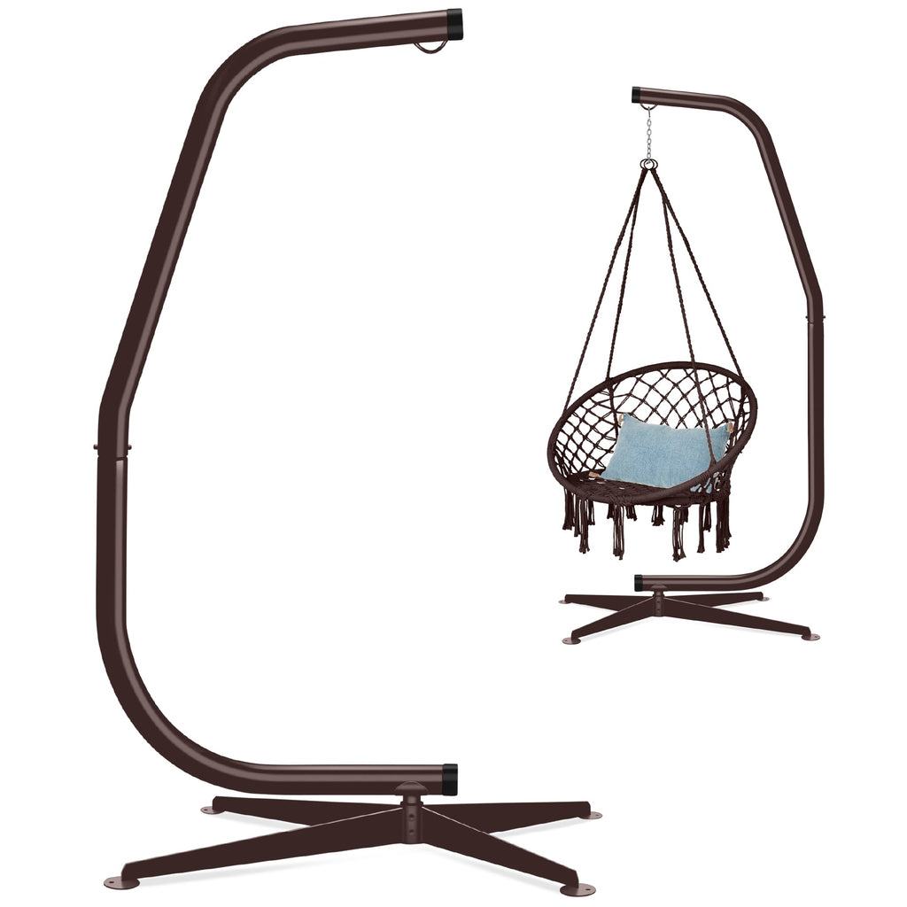 Curved Hanging Hammock C-Stand w/ All-Weather Steel Frame - Stand Only
