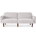 Curved Convertible Futon Boucle Fabric Split-Back Sleeper Bed