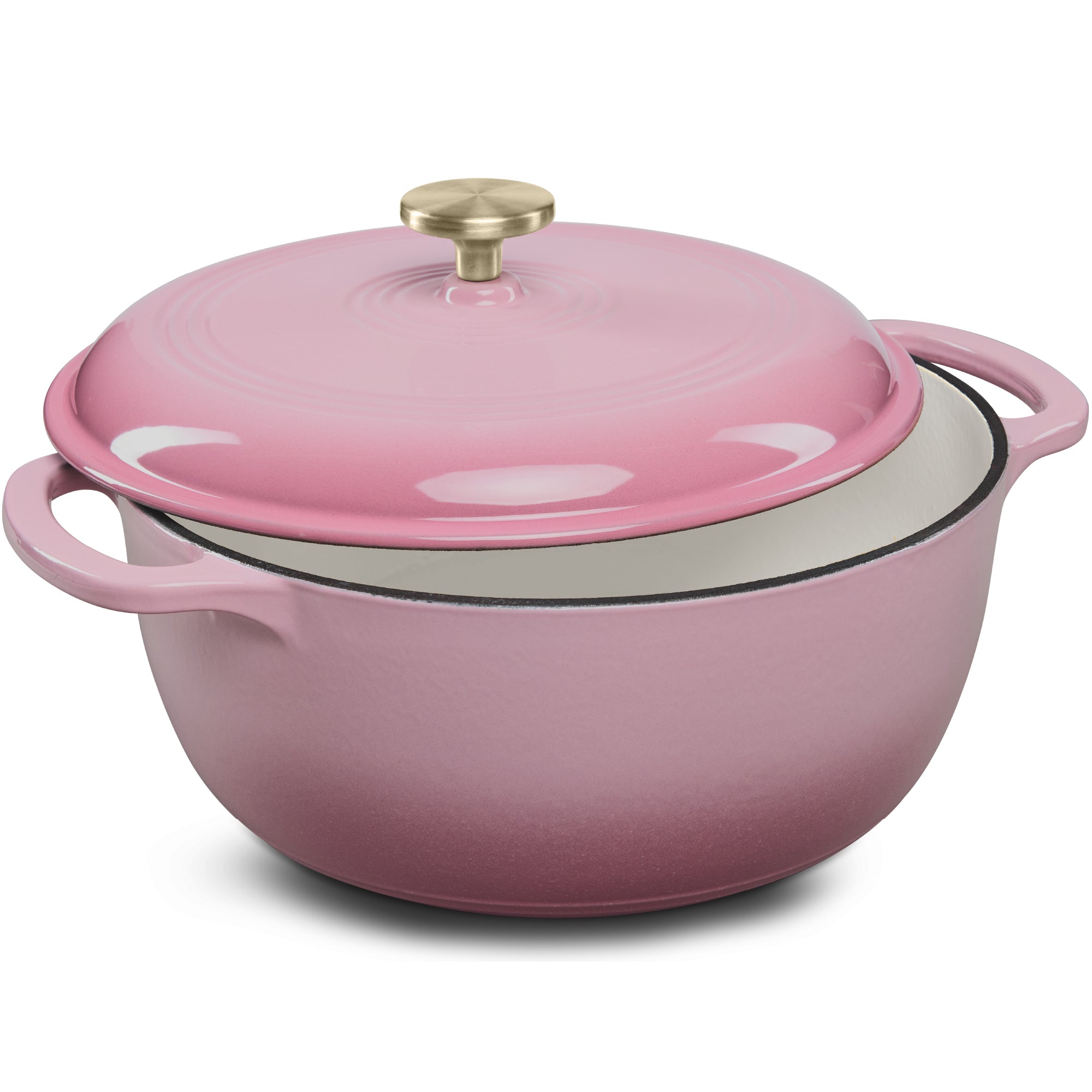 Cast-Iron Dutch Oven Kitchen Cookware w/ Enamel Handles - 7.5qt