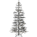 Black Pre-Lit Sparse Flocked Christmas Tree w/ 2-in-1 LEDs Cordless Connection